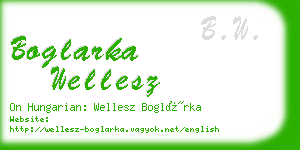 boglarka wellesz business card